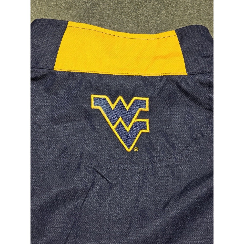 West Virginia Mountaineers Jacket Mens Large Pull Over Windbreaker 1/4 Zip - Picture 6 of 8